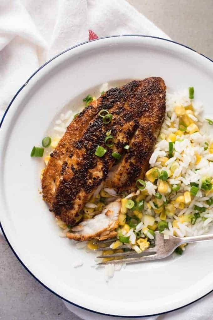 Cajun Blackened Fish - An incredible flavour explosion, so easy to make!