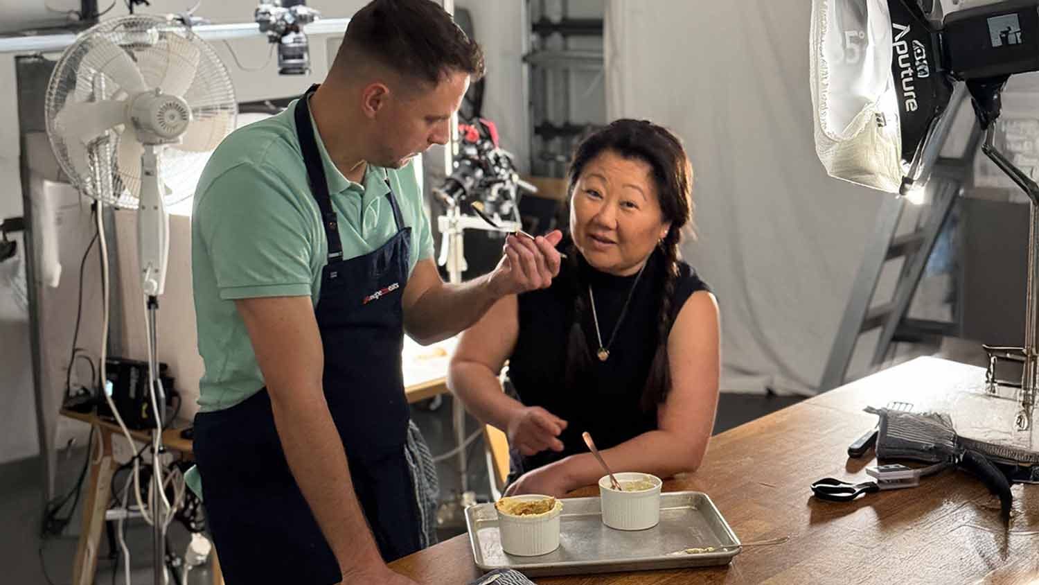 Nagi and JB cheese souffle