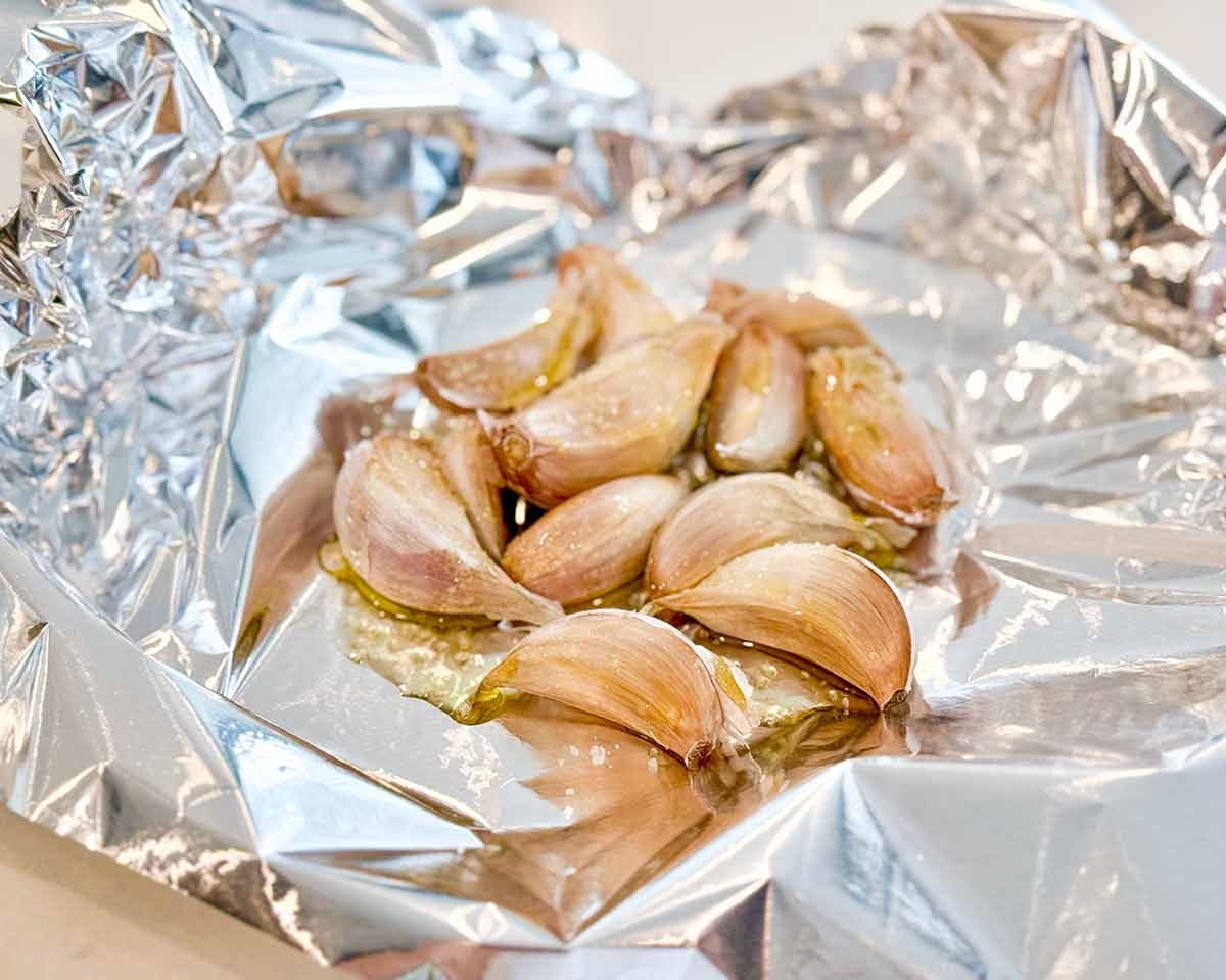 Roasted garlic parmesan butter